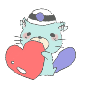 Beaver's warm heart sticker