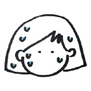 sticker for a bob hair girl