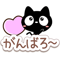 Very cute black cat (Gentle words3)