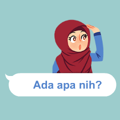 Animated Hijabber with Text Effect
