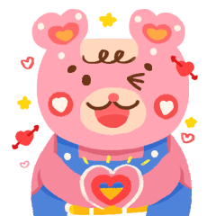 Hearty Bear & Friends Big Stickers