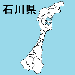 Sticker of Ishikawa map