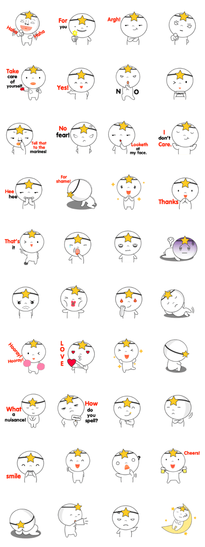 White Star Man sticker(eng) White Star Man sticker(eng)