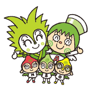 Asahi Ryokuken official character. Asahi Ryokuken official character.