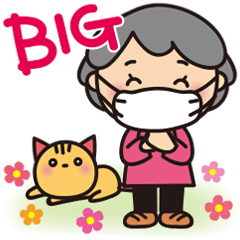 Grandma's"vs.COVID" Big sticker_Chinese