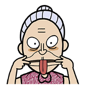 Happy old lady Happy old lady