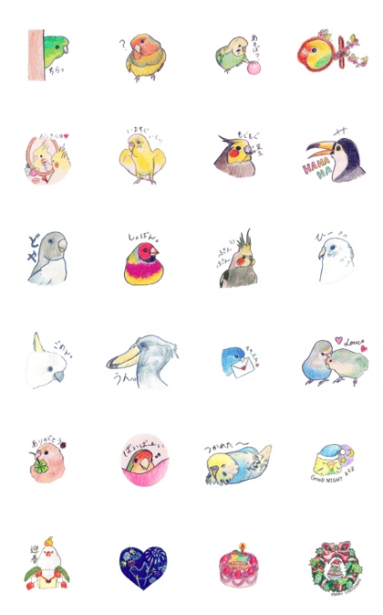 Lovely little birds' stickers Lovely little birds' stickers