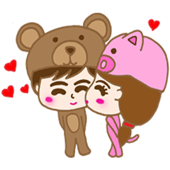 Pig Bear Love Love