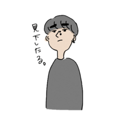 A boy with two moles.