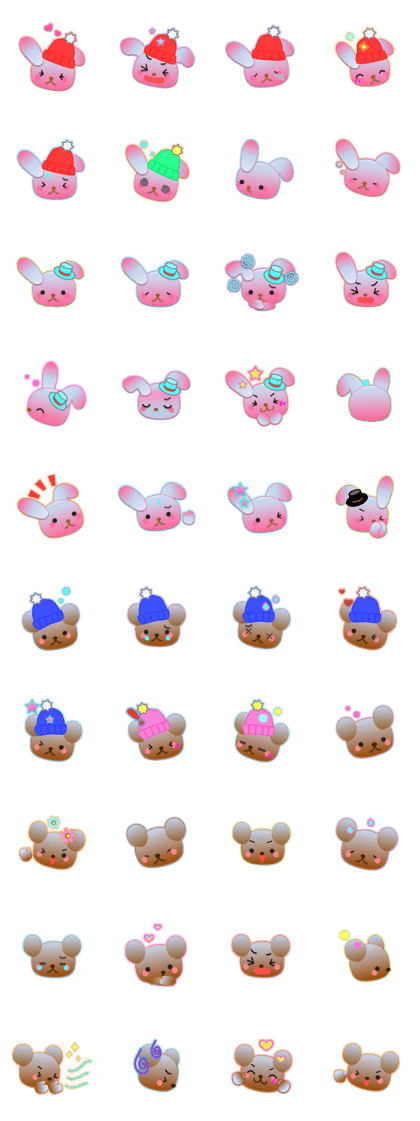 Rabbit and bear daily(Face3)