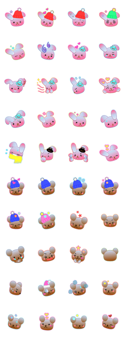 Rabbit and bear daily(Face4)