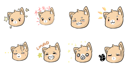 Shiba Sticker Set