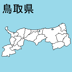 Sticker of Tottori map