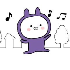 Rainbow rabbit, moving