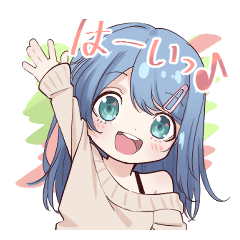 Natsumi, the blue-haired girl