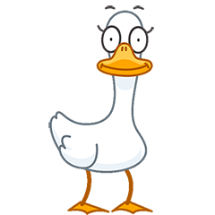 Playful duck(Popup Sticker)