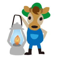 Cow who loves outdoor camping