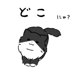 Long hair bicolor cat sticker 3