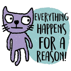 Happy Purple Cat in April