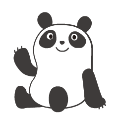 Happy animated panda.