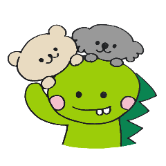 Dinosaur with animals