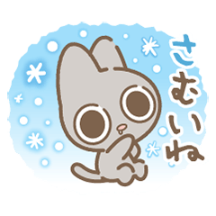 Winter kitten stickers