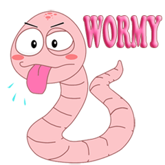 wormy cacing yang lucu