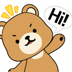 cheerful cute bear Animated(ENG)