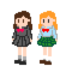 Japanese school girls dot