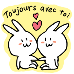 French word with rabbits for a couple