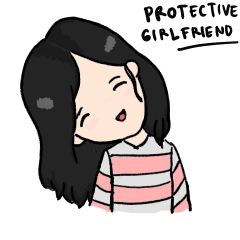 Protective girlfriend