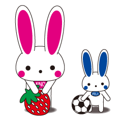 Daily sticker of rabbit mother and son