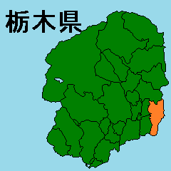Moving sticker of Tochigi map 2