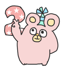 sticker of " partynight bear 2 "