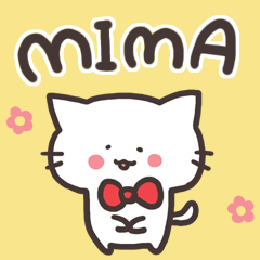 Name sticker for MIMA