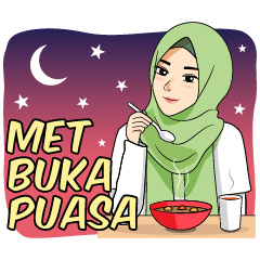 Gorgeous Hijab Girl Ramadhan - Animated