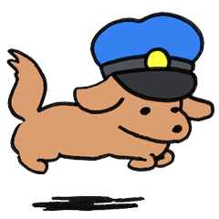 police dog (miniature dachshund)