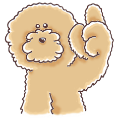 Fluffy stickers of the Big Poodle Mukku