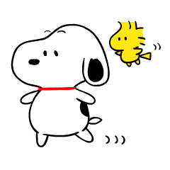 Stiker Onomatope Snoopy