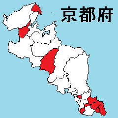 Sticker of Kyoto map 2