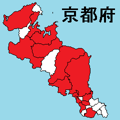 Sticker of Kyoto map 1