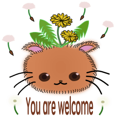 Flower cute cats sticker