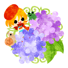 紫陽花と可愛い小人
