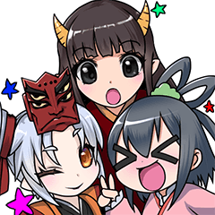 Onippon, 3 Japanese anime girls