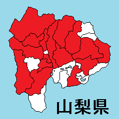 Sticker of Yamanashi map 1