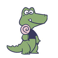 Cute crocodile sticker