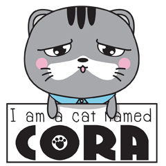 I am a cat named cora