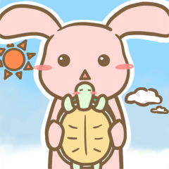 Healing rabbit and tortoise