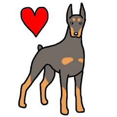 Dog stamp Dobermann