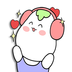 Cute radish emoticon (No Text Type)